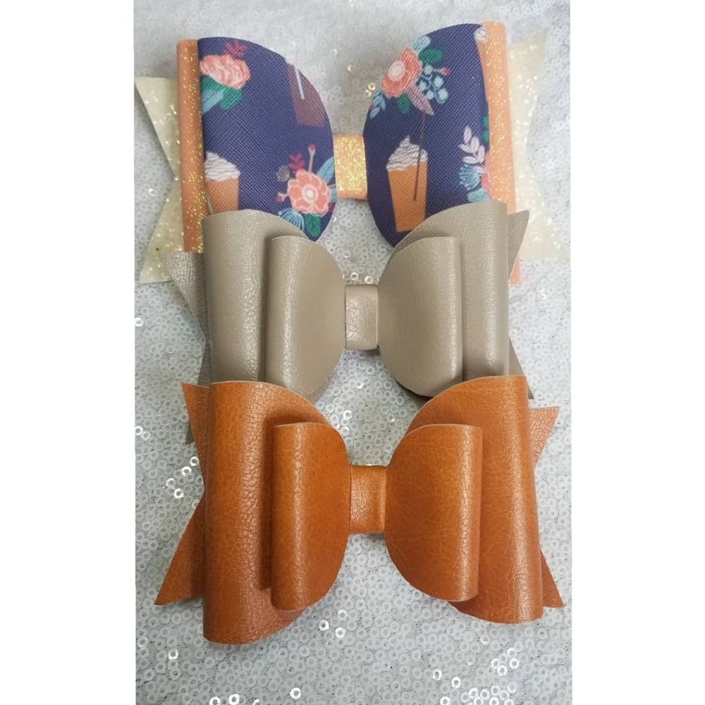 Coffee Stacked Bow Set